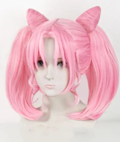 Kawaii Chibiusa Pink Ponytail Wig 🌸✨ | Adorable Long Synthetic Cosplay Hair for Christmas & Halloween Fun! 🎉🌟