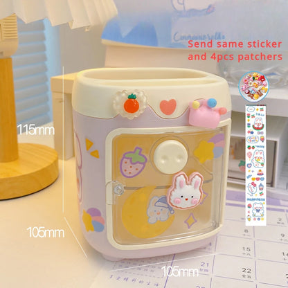 Kawaii Multi-Grid Piggy Desk Organizer 🐷✨ Cute & Fun Pencil Holder for Office Stationery! 🖊️🌈