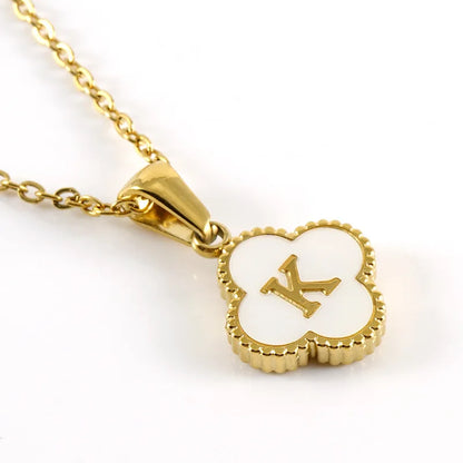 Charming Kawaii Stainless Steel Initial Necklace for Her 🌸✨ | Cute White Chain Jewelry - Perfect Valentine’s Day Gift! 💖
