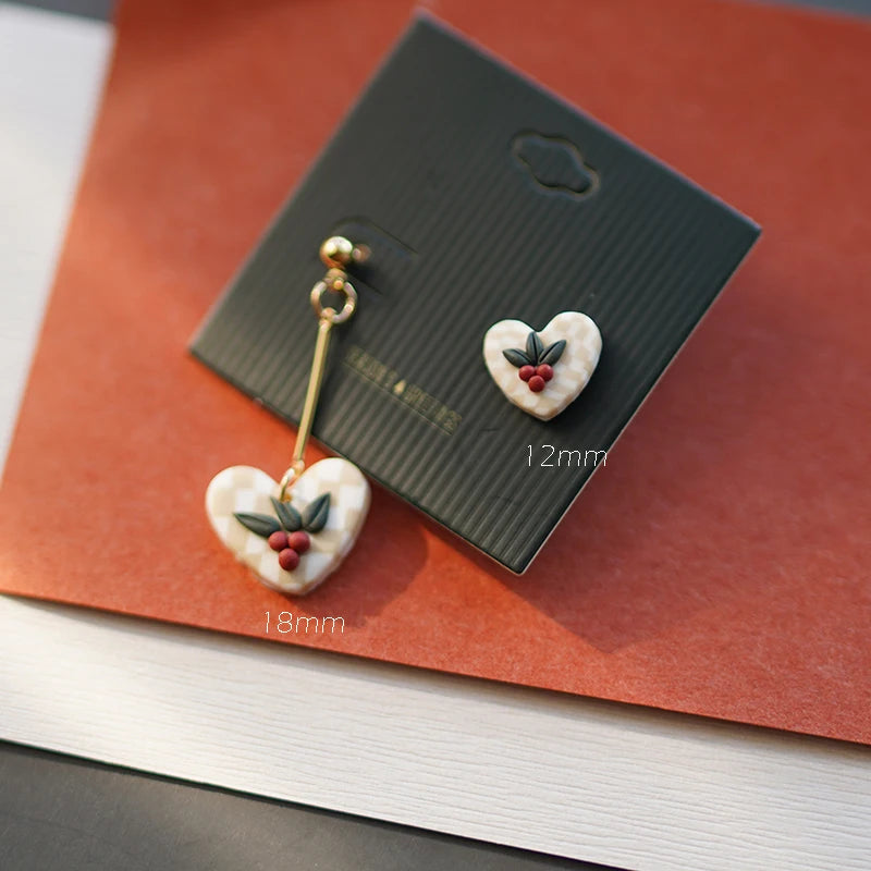 Whimsical Floral Christmas Earrings Set Handmade Polymer Clay Dangles Multicolor Palette For Women 🎄✨