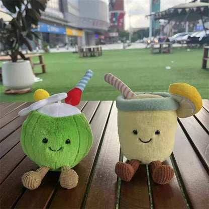 15cm Coconut Jelly And Lemonade Plush Doll Cute Soothing Toy Gift 🧸🍋