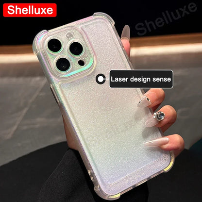 ✨Rainbow Dream Matte Case 🌈 for iPhone 16/15/14/13/12/11 Pro Max - Shockproof & Stylish! 📱💖