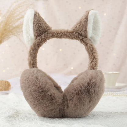 Adorable Plush Cat Ear Earmuffs for Winter Wonderland ❄️🐾✨