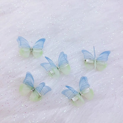 🌟 5PCS Adorable Princess Butterfly Hair Clips for Little Girls 💖✨