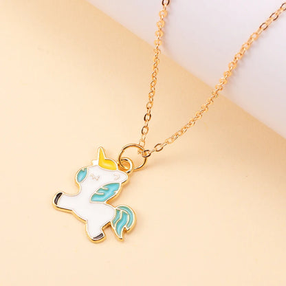 Kawaii Rainbow Unicorn Pendant Necklace 🌈✨ - Adorable Choker for Girls & Women 🎀 - Perfect Birthday Gift! 🎁