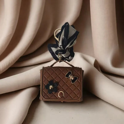 Korean Floral Bow Earphone Storage Keychain Bag Charm Leather Coin Purse 💖👜