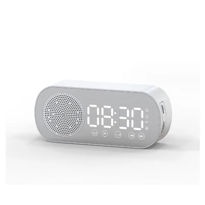 Cute LED Mirror Alarm Clock & Bluetooth Speaker 🎶✨ | Multifunctional Kawaii Music Player with FM Radio & Subwoofer 💖