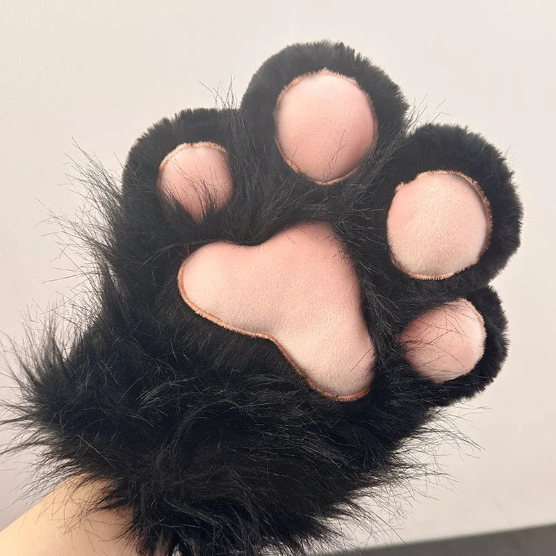 Kawaii Plush Fox Paw Mittens 🦊✨ | Cute Costume Claw Gloves for Halloween & Cosplay 🎃🐾