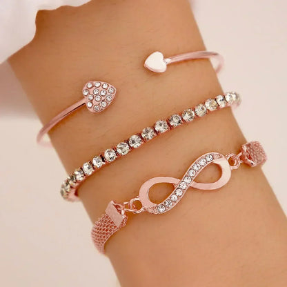 Whimsical Boho Star & Daisy Pearl Charm Bracelet Set 🌼✨ - Adjustable Eight-Piece Bangle for Fashionistas!