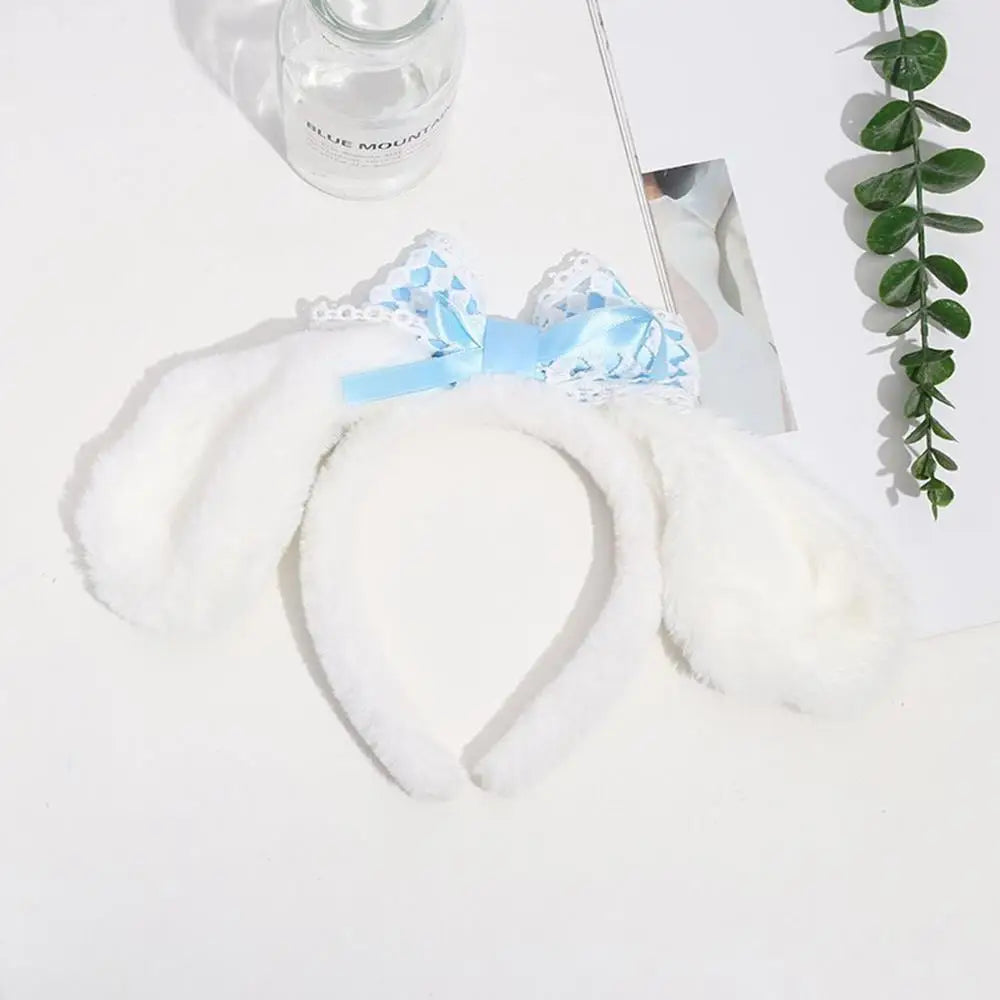Adorable Cinnamoroll Ears Headband Plush Hair Band Non Slip For Women Girls 🐶✨🎀