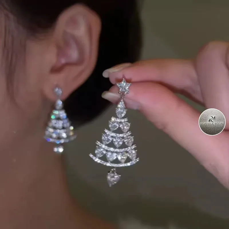 Festive Christmas Tree Drop Earrings For Women Santa Snowman Gift 🎄🎁