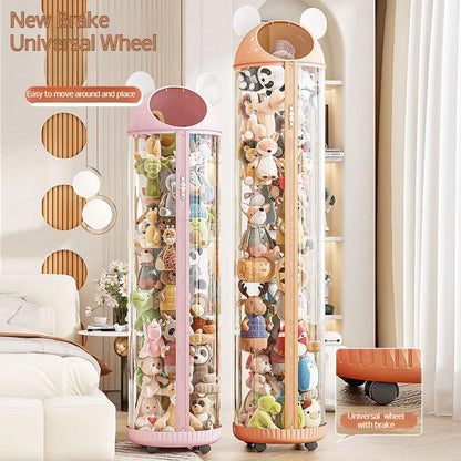 Kawaii Plush Toy Paradise: Transparent Storage Pail 🧸✨ - Large Capacity Cylinder for Adorable DIY Plushies! 🌈💖