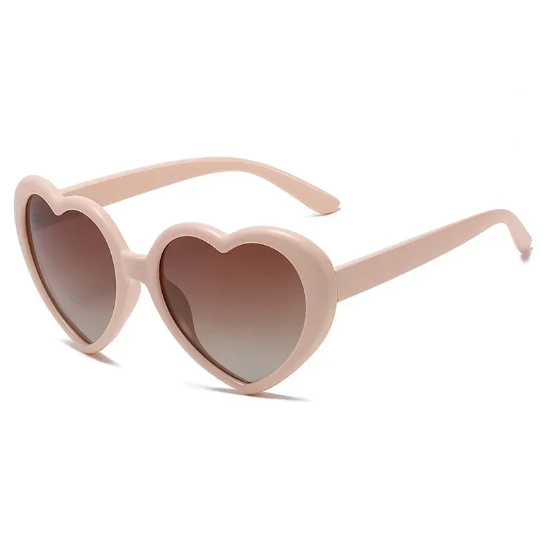 Kawaii Love Heart Polarized Sunglasses 💖✨ | Cute Retro UV400 Eyewear for Trendy Women 🌈🕶️