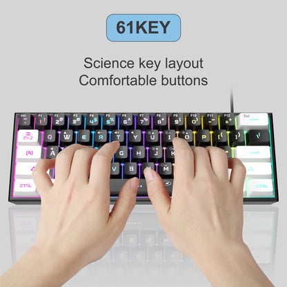 Kawaii Magic: MageGee TS91 Mini 60% RGB Keyboard 🎀✨ - Adorable Compact Membrane Keyboard for Gamers & Typists 💖🌈