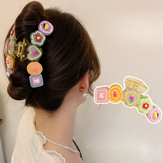 ✨ Sweet & Colorful Hair Claw Clips for Trendy Girls 💖🍭