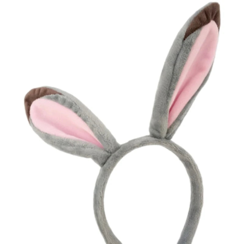 Kawaii Plush Bunny Ears Headband 🐰✨ | Cute Anime Hair Hoop for Cosplay & Daily Wear 🎉💖