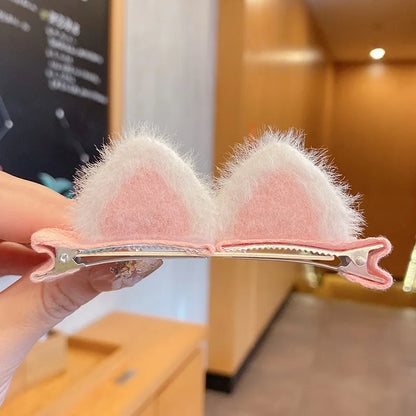 🐰✨ Adorable Bunny Ears Hair Clips Set - Handmade Baby Girl Accessories! 🎀💖