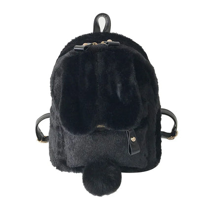 Fluffy Rabbit Backpack 🐇✨ Kawaii School Bag for Kids - Cute & Cozy Travel Companion!