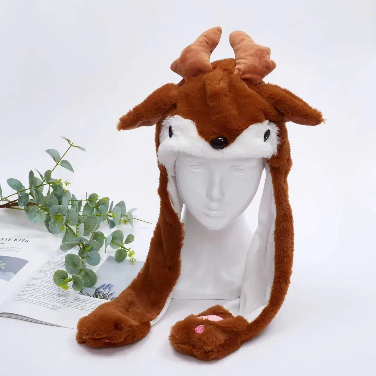 Kawaii Capybara Plush 3-in-1 Hat, Scarf & Gloves 🦙✨ Super Soft & Cozy Christmas Gift for Kids! 🎄💖