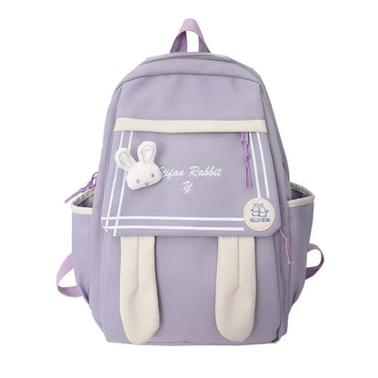 Kawaii Rabbit Ears Schoolbag 🎒✨ | Cute & Playful Girls' Backpack | Wear-Resistant & Breathable 💖🌈