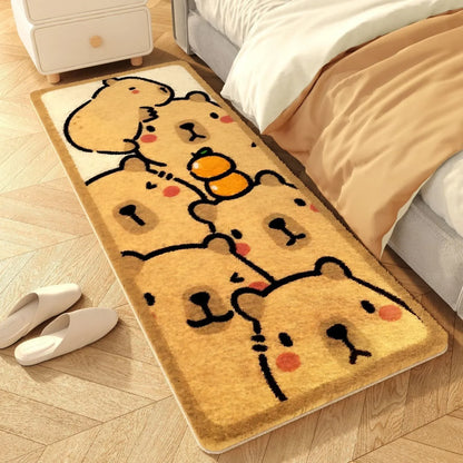 Kawaii Capybara Cashmere Carpet 🐾✨ | Adorable Anime Floor Mat for Cozy Spaces!