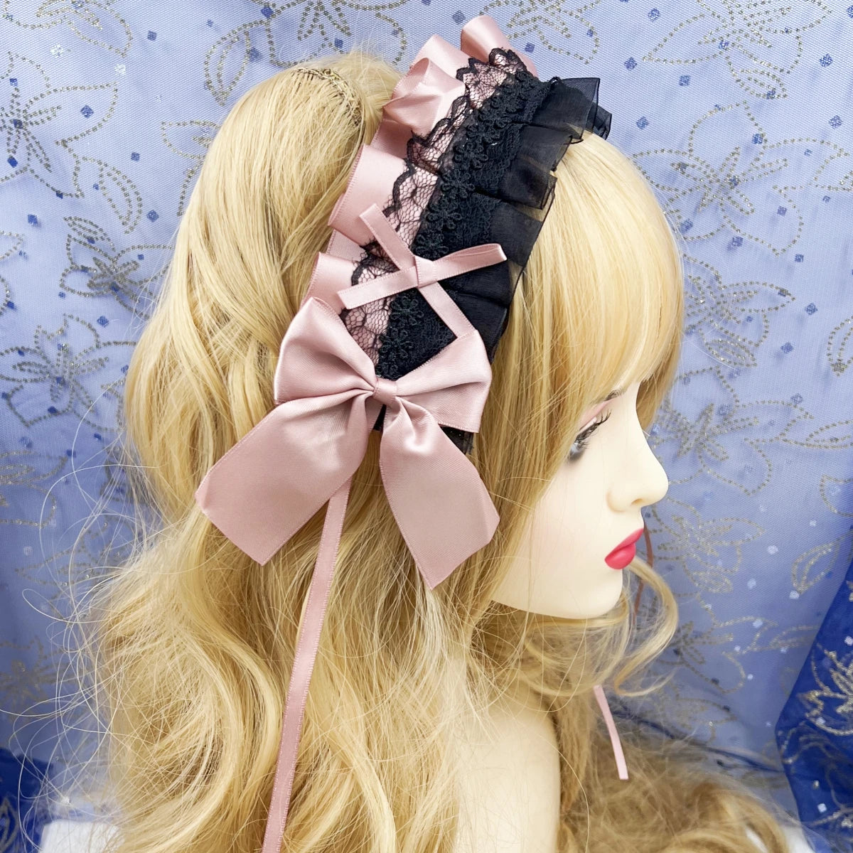 Cute Anime Maid Hair Hoop Headband Lolita Lace Flower Accessory Handmade 🎀🌸