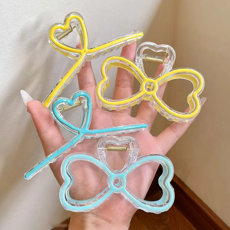 Kawaii Jelly Bow Hair Clips 🎀✨ | Cute Crab Barrette for Ponytails & Hairdos 💖 | Stylish Women’s Accessories