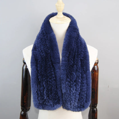 Lux Rex Rabbit Fur Scarf For Women Real Fur Warmth 🧣 Cozy Elegance ❄️