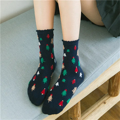 Cozy Winter Cartoon Socks For Women Cute Christmas Elk Deer Bear Gift 🧦🎄