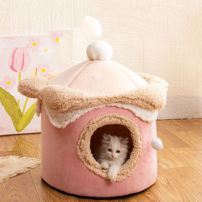 ✨ Cozy Cat & Pup Paradise 🐾 - Ice Cream Tent Bed! 🍦🐶💖