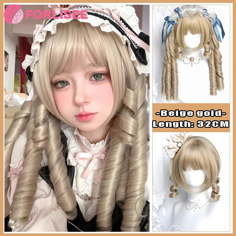 Kawaii Magic! 🌸✨ FORLISEE Black & Pink Long Straight Wig with Bangs - Perfect for Cosplay & Sweet Lolita Looks! 💖🎀