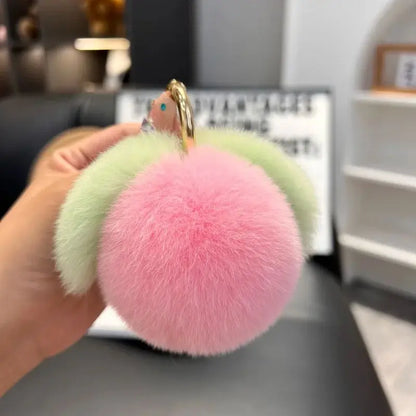 Furry Grape Keychain Plush Charm Cute Fur Accessory 🍇🧸