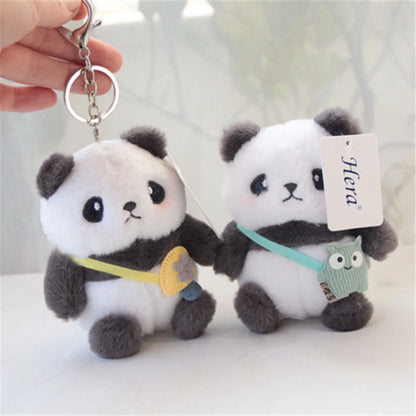 Kawaii Panda Plush Keychain 🐼✨ | Cute Taiyaki Doll Bag Pendant | Adorable Couples Keyring 🥳❤️