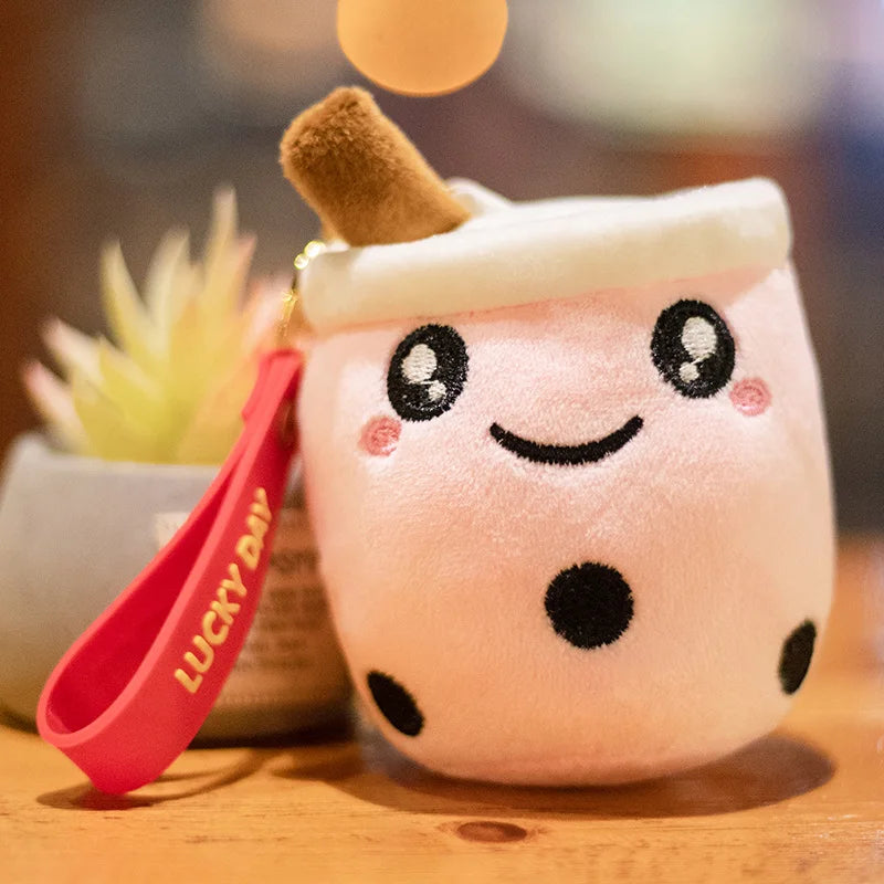 🥤 Bubble Tea Buddy Plush Keychain 🎀 Delightful Boba Companion for Your Bag! 🌟 Perfect Gift for Girls! ✨ - Pixie Quill