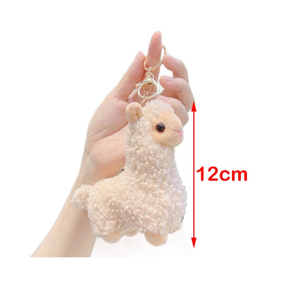 Adorable Kawaii Alpaca Plush Keychain 🦙✨ - Cute Backpack Charm & Gift Idea for Students! 🎁💕