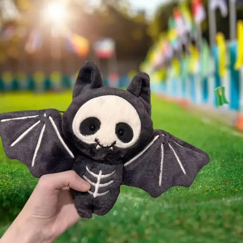 Charming Skull Bat Plush Keychain Bag Charm Halloween 🎃🦇