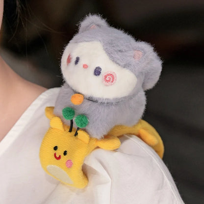 Kawaii Capybara & Friends Plush Wristband Bracelet 🐾✨ Adorable Animal Snap Wrap for Kids - Fun Gift Idea!