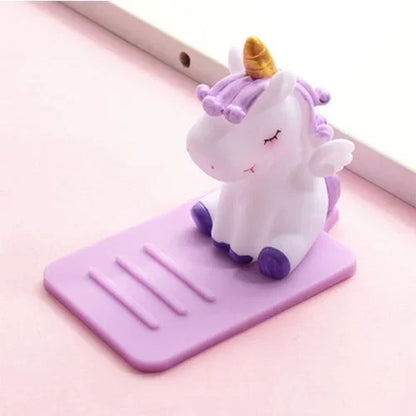 🌈 Adorable Unicorn Phone Stand ✨ Cute Anti-Slip Holder for Your Desk 📱 Perfect for iPhone, Xiaomi, Huawei & Samsung! 🦄 - Pixie Quill