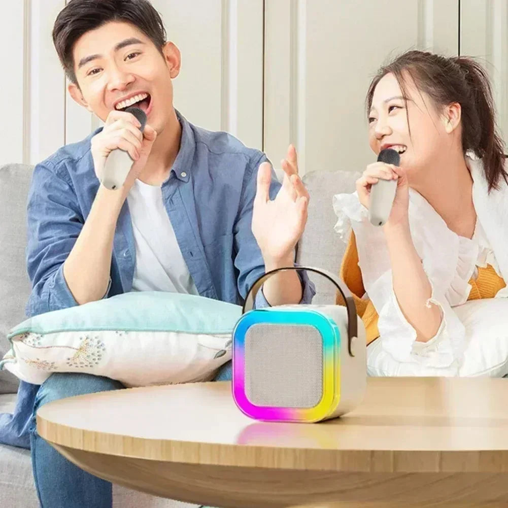 Kawaii K12 Bluetooth Karaoke Speaker 🎤✨ | Portable Mini Wireless Audio with Microphone for Family Fun & Singing Parties! 🎶💖