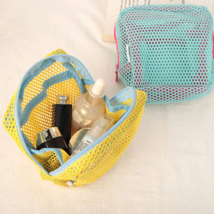 Kawaii Mini Mesh Storage Pouch 🌟✨ Cute Zipper Coin Purse & Wash Bag 🎀 Perfect for Stationery & Cosmetics! 🐾💖