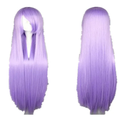 Kawaii Lilac Long Wig 🌸✨ - 40" Straight Synthetic Hair for Cosplay & Parties! 🌈