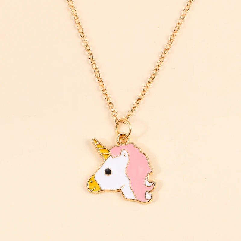 Kawaii Rainbow Unicorn Pendant Necklace 🌈✨ - Adorable Choker for Girls & Women 🎀 - Perfect Birthday Gift! 🎁