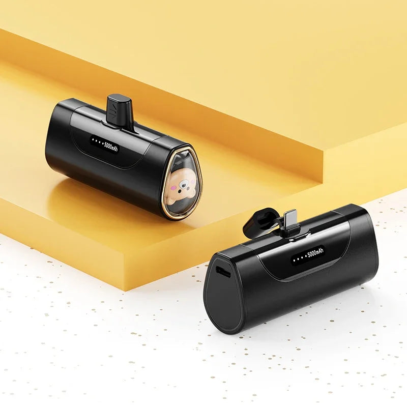 Kawaii 5000mAh Pet Power Bank 🐾💖 Mini Capsule Fast Charge for iPhone & Type-C! 🚀✨