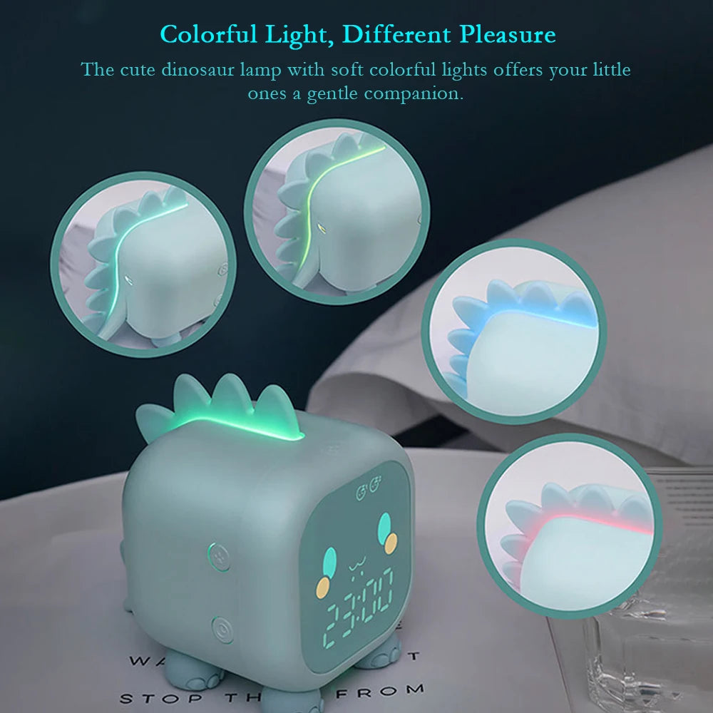 🌟 Kawaii Dinosaur Kids Alarm Clock 🦖✨ - Cute LED Time & Temperature Display | Snooze & Wake Up Light | Perfect Bedside Companion for Boys & Girls! 🌈💤