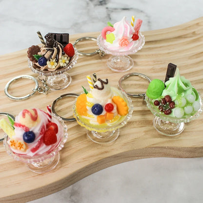 Whimsical Ice Cream Keychain Cup Pendant For Bags Cute Gift For Women 🍨🧁