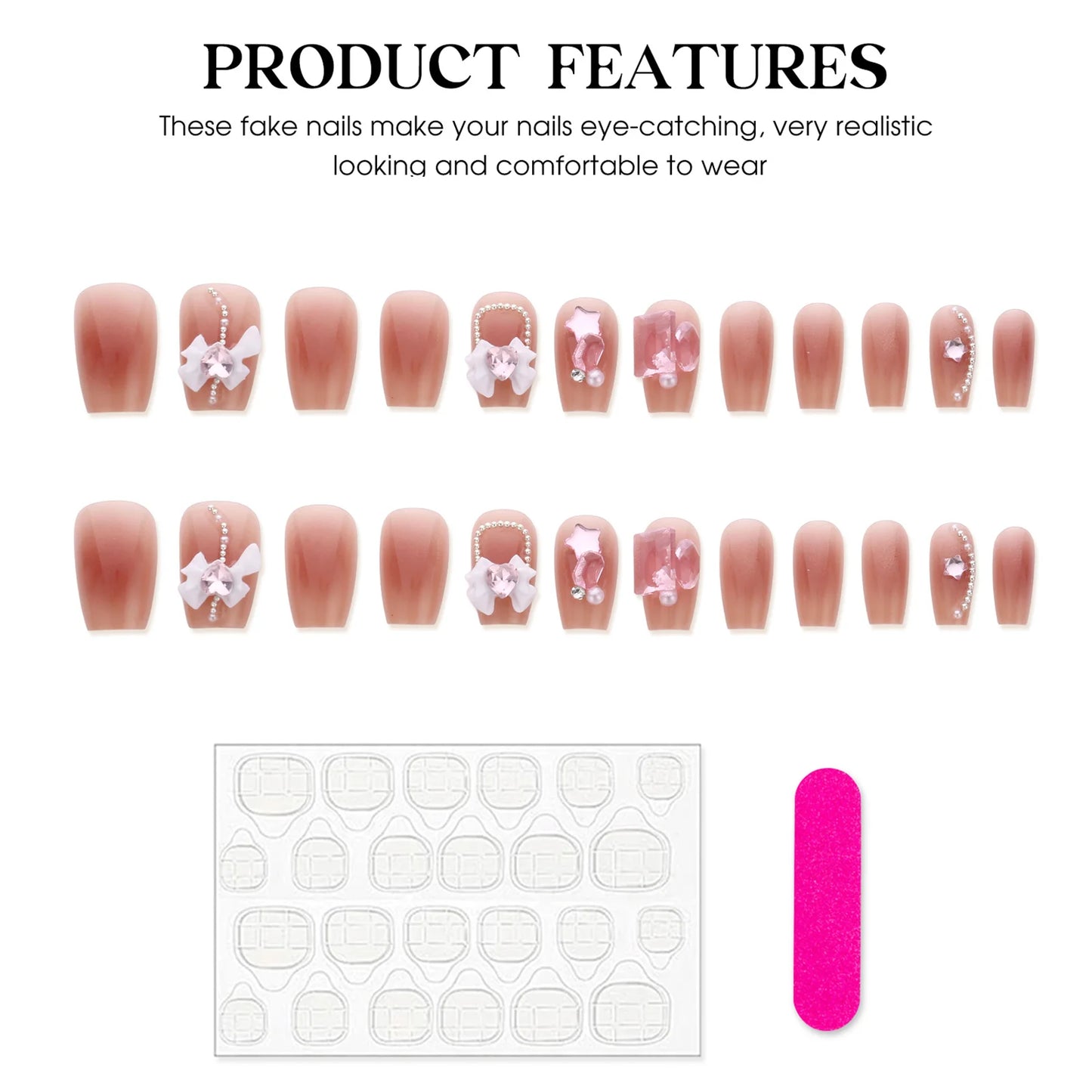 Adorable Blush Pink 3D Bow Nails 🌸✨ | Chip-Proof & Smudge-Proof Manicure Must-Have! 💖💅