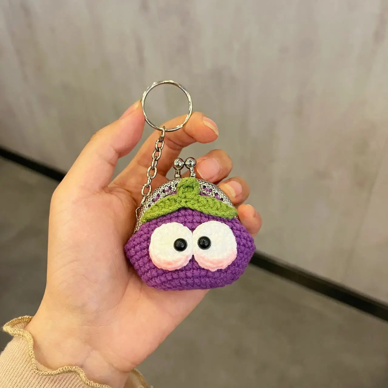 Charming Crochet Animal Keychain Bag Rabbit Plush Pendant Handmade 🧶🐰