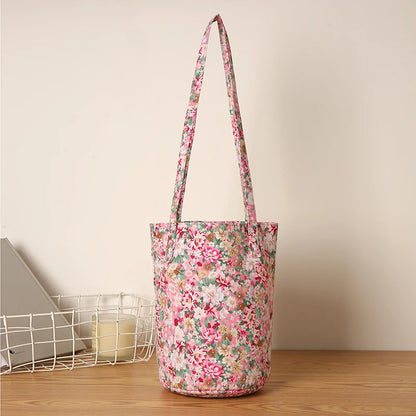 Kawaii Floral Bucket Bag 🌸✨ | Chic Round Handbag for Daily Adventures & Travel 🎒🌼
