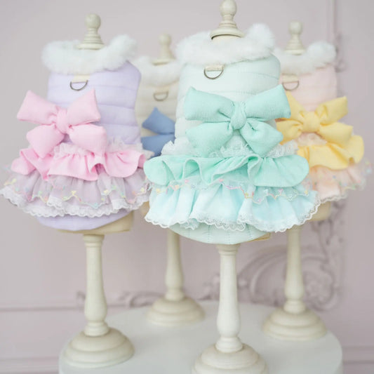 ✨Charming Striped Winter Skirt for Pups! ❄️🌟 Waterproof & Adorable Designs for Small & Medium Dogs 🐾💖