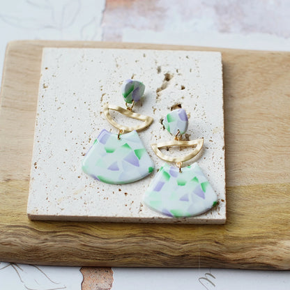 Trendy Fashion Rose Floral Dangle Pendant Enamel With Metal Parts Handmade Polymer Clay Earrings Sets Women's Accessories Gifts